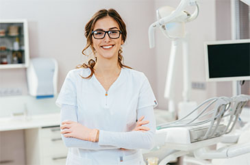 Dentist standing