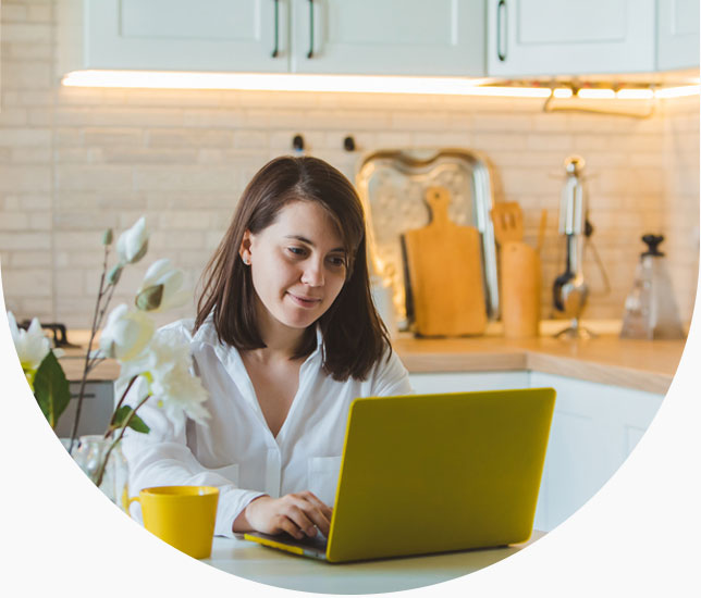 Woman on computer