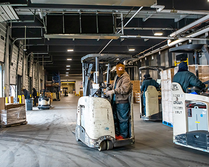 workers working at the factory